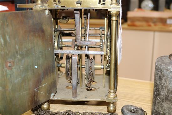 John Hicks, London. A lantern clock height 38cm